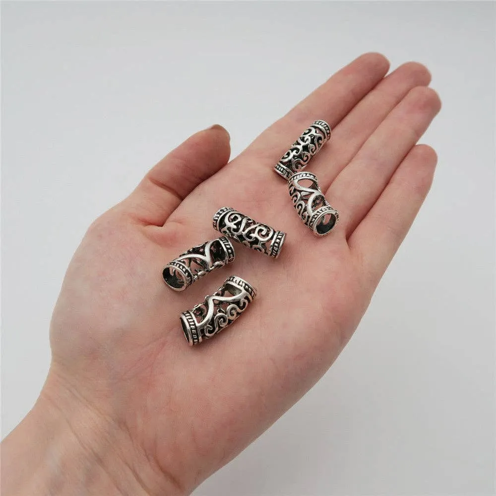 10 Pcs for 5/6mm round antique silver tube, jewelry supplies jewelry finding D-5-5-57