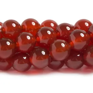 12mm Carnelian plain round beads 15 inch 33 pieces