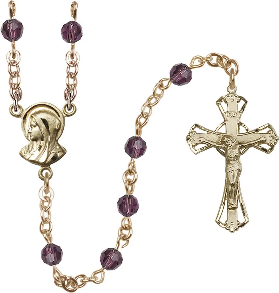 5mm Amethyst Swarovski Rosary