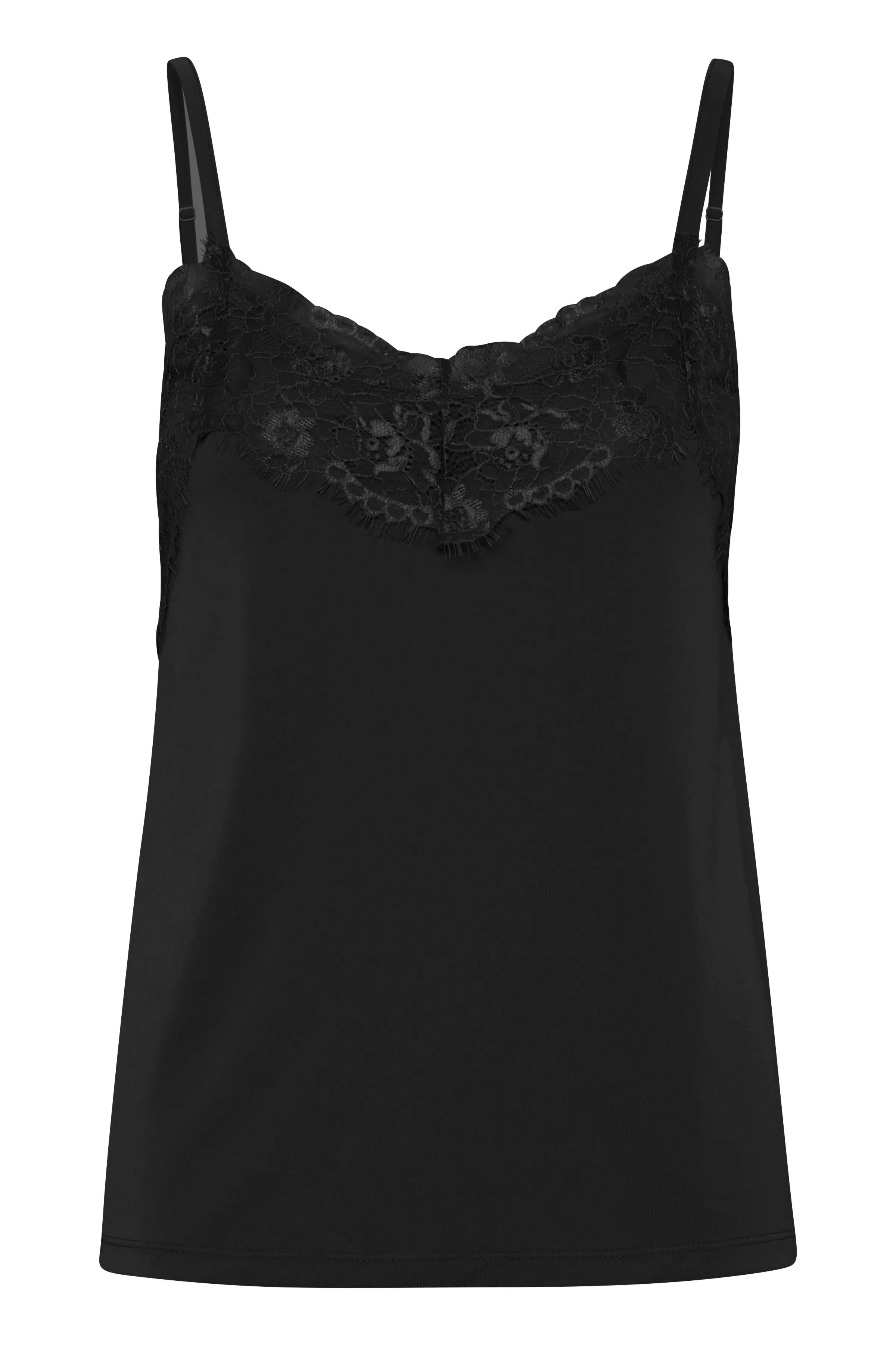 Adeline Lace Panel Cami (Black)