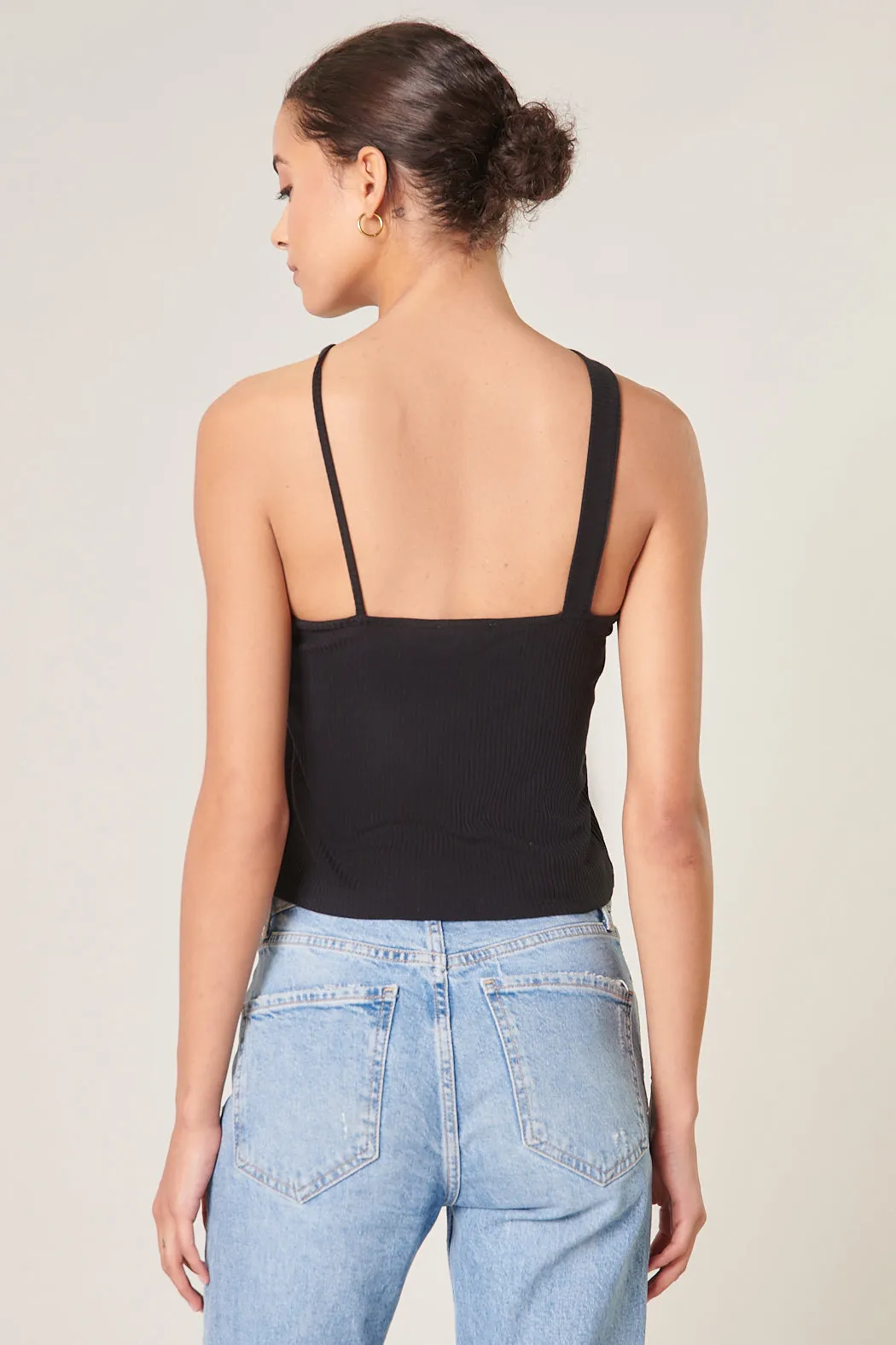 Antonella Asymmetrical Cross Front Crop Top