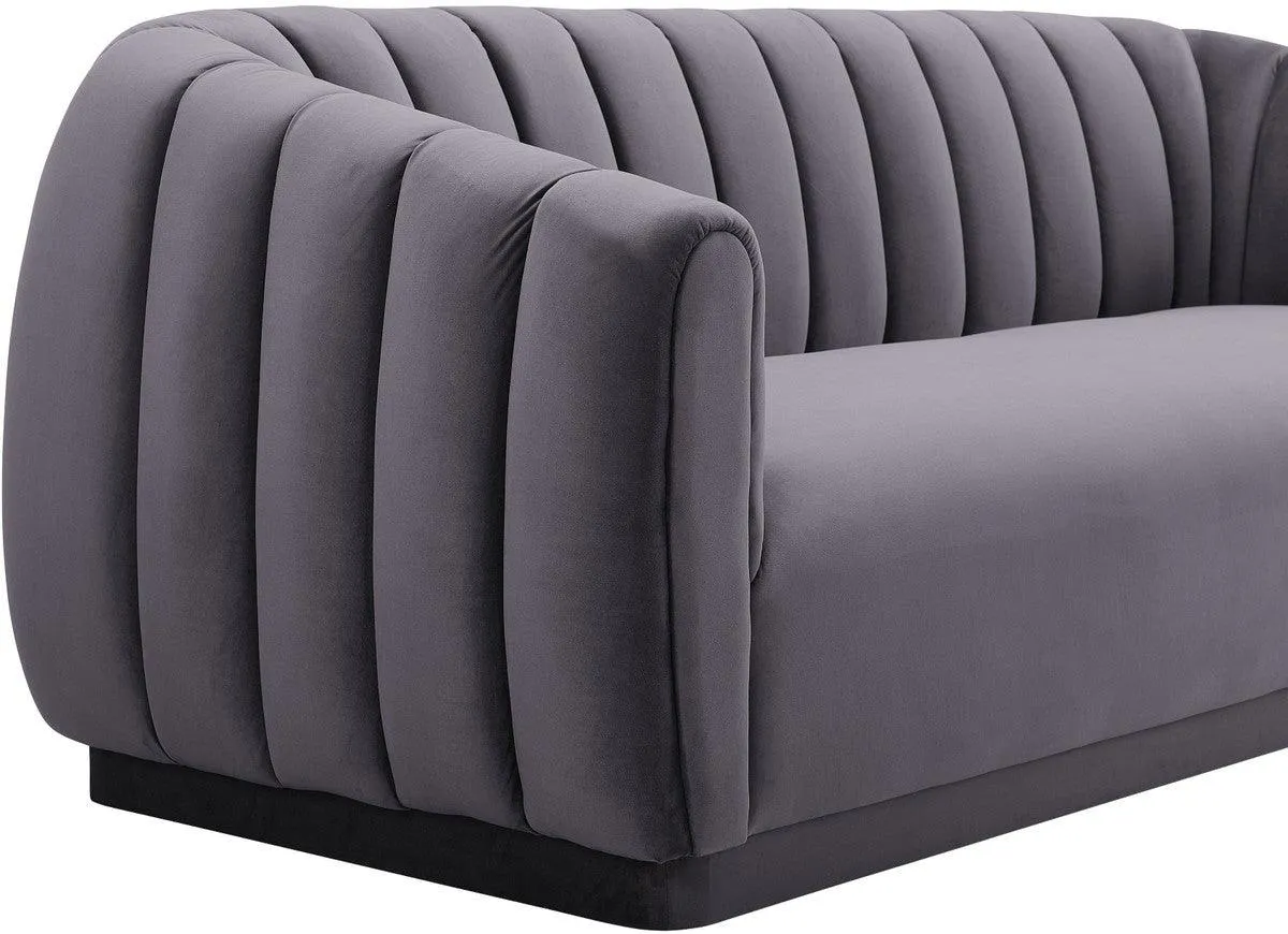 Arnold Grey Velvet Sofa