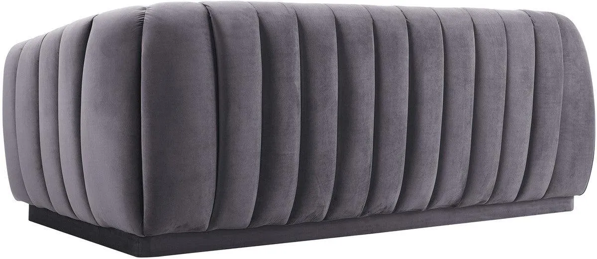 Arnold Grey Velvet Sofa