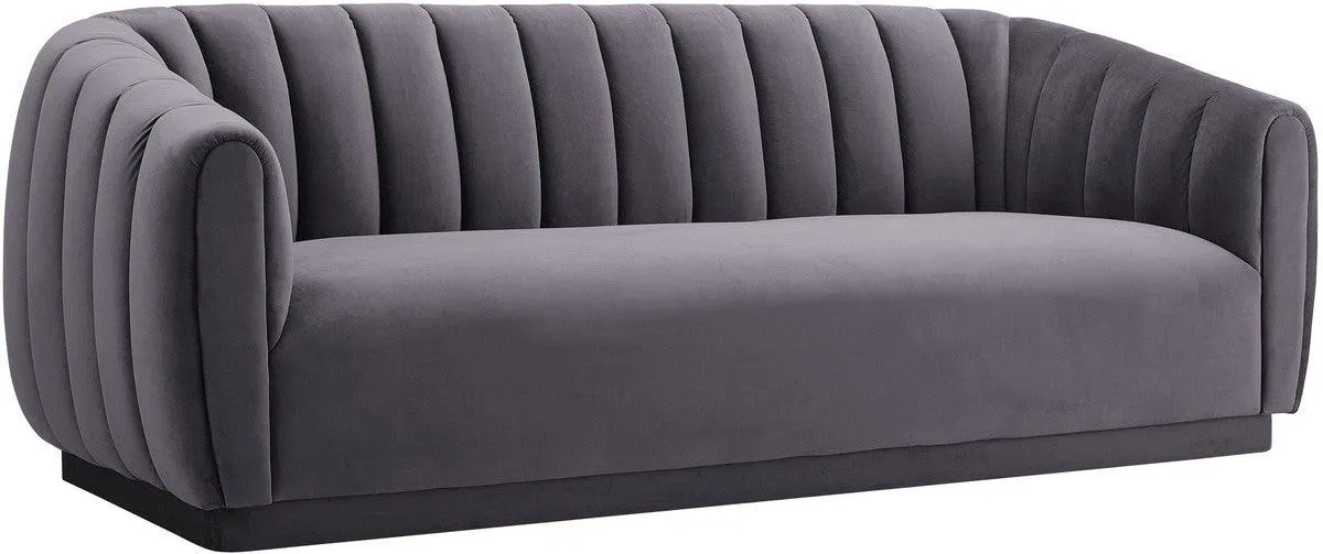 Arnold Grey Velvet Sofa