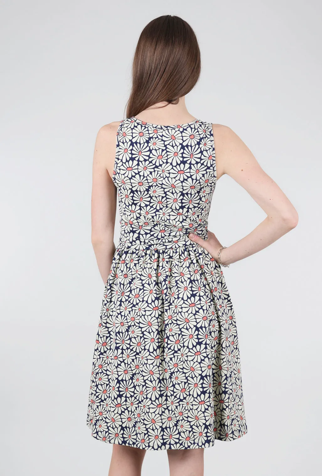 Asheville Daisy Dress, Navy