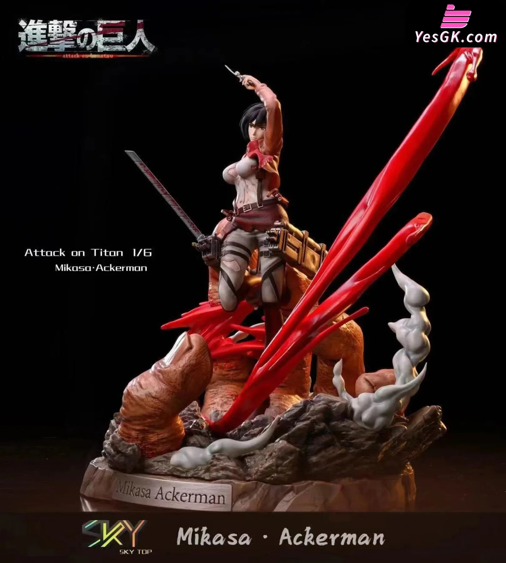 Attack on Titan - Mikasa Ackerman Statue - Sky Top Studio [In-Stock]