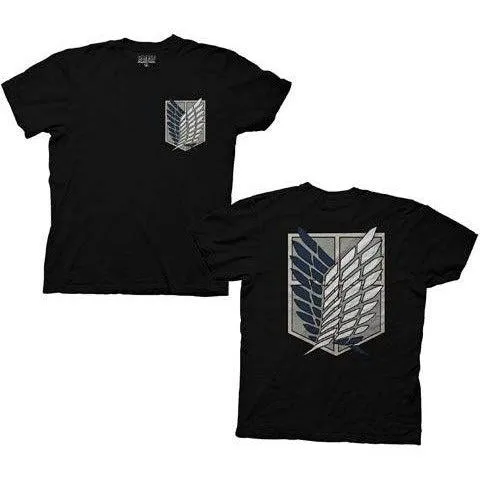 ATTACK ON TITAN - Survey Corps (Scout Regiment) Black Shirt