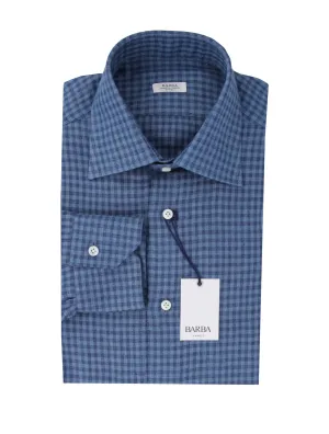 Barba Napoli Blue Shirt - Slim