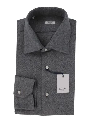 Barba Napoli Gray Shirt - Slim