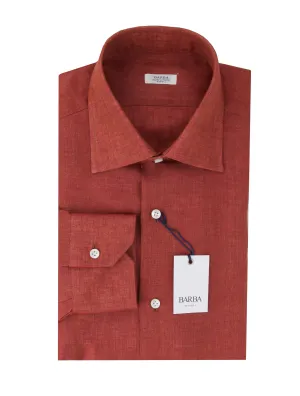 Barba Napoli Orange Shirt - Slim