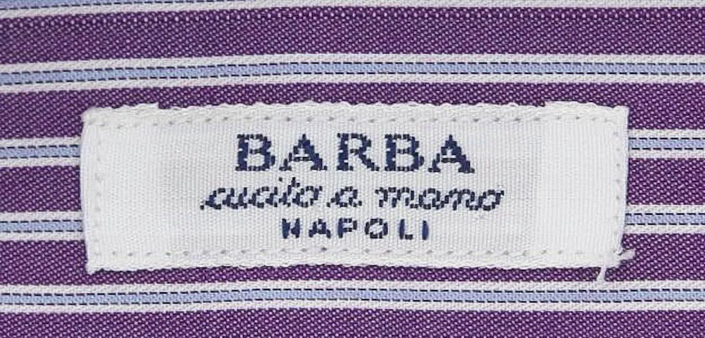 Barba Napoli Purple Shirt - Slim - 16 US / 41 EU