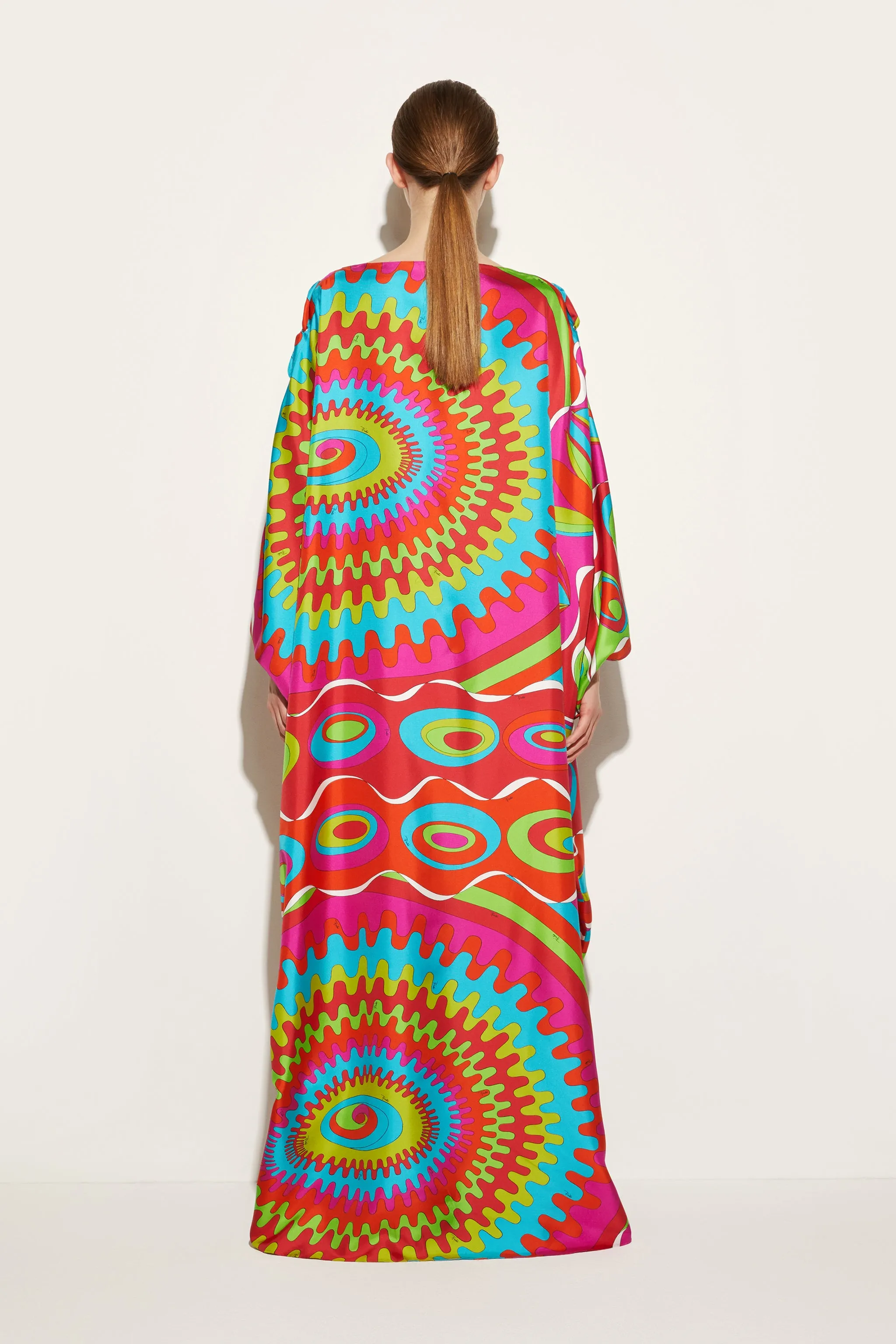 Bersaglio-Print Silk-Twill Kaftan