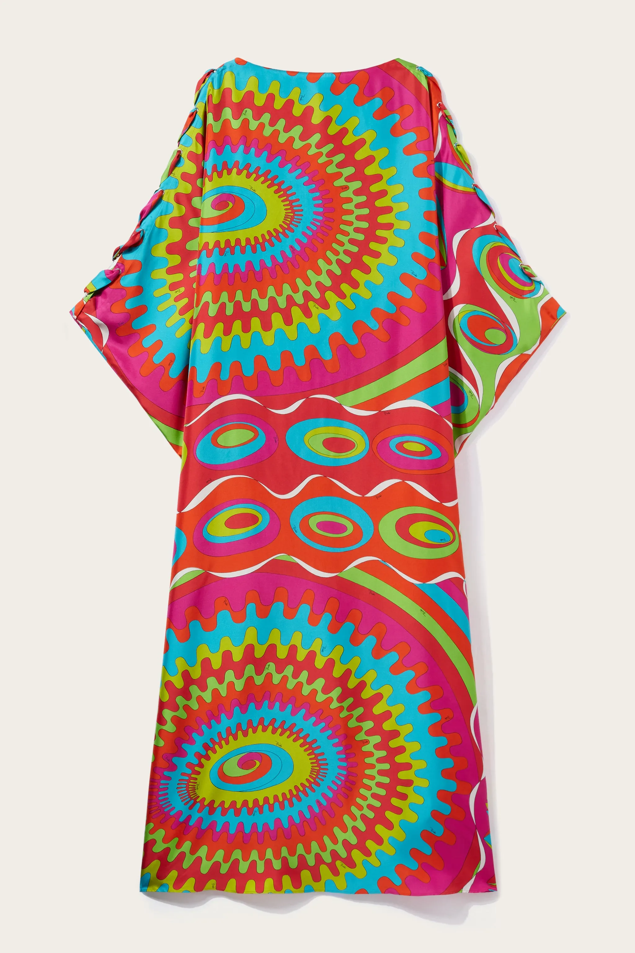 Bersaglio-Print Silk-Twill Kaftan