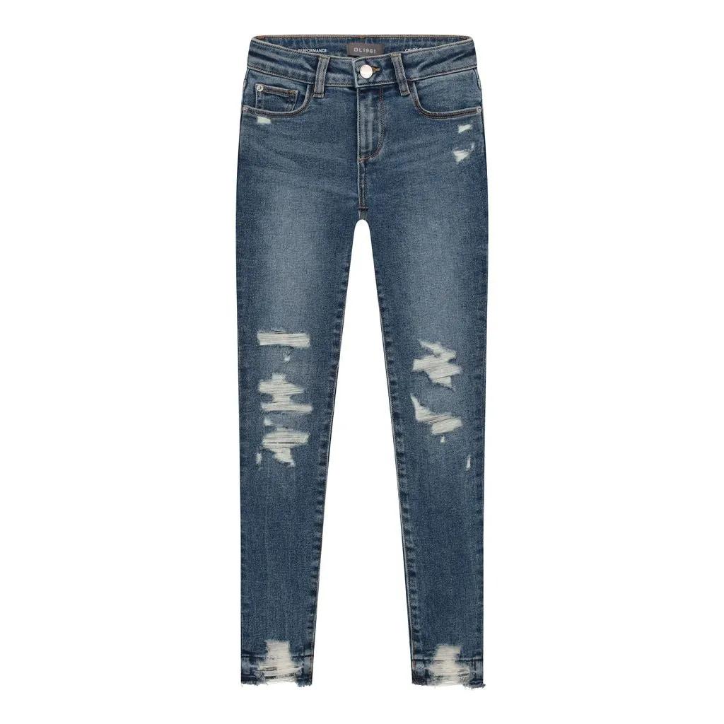 Blue Chloe Skinny Rip Tide Distressed