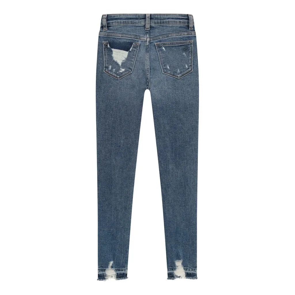 Blue Chloe Skinny Rip Tide Distressed