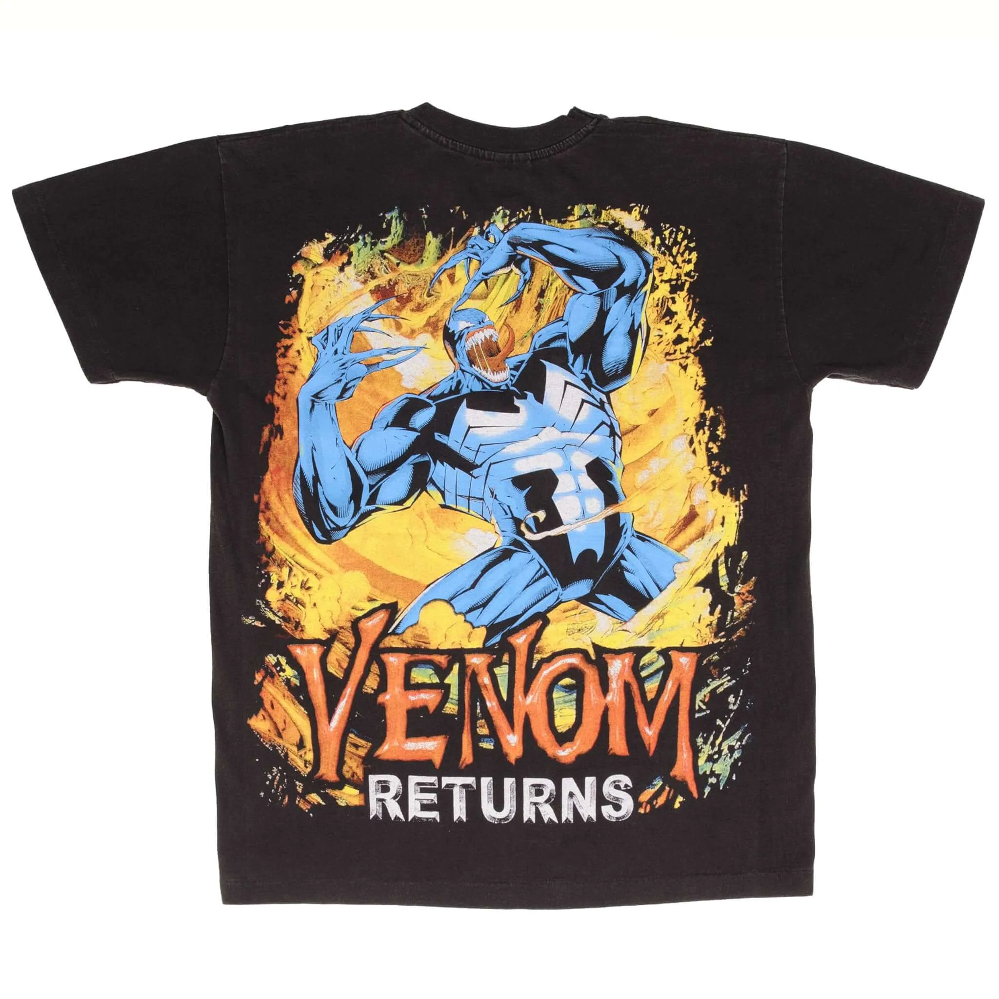 BOOTLEG MARVEL VENOM RETURNS ALL OVER PRINT TEE SHIRT SIZE LARGE SINGLE STITCH