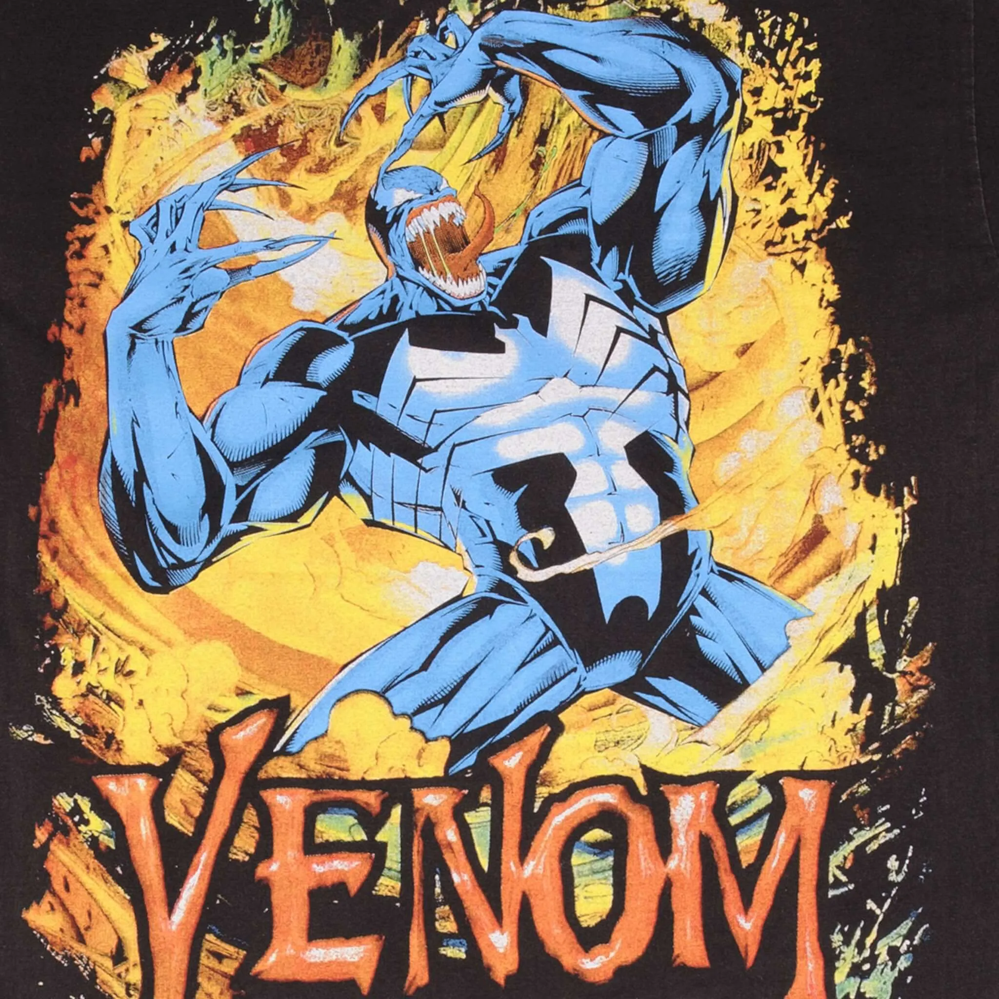 BOOTLEG MARVEL VENOM RETURNS ALL OVER PRINT TEE SHIRT SIZE LARGE SINGLE STITCH