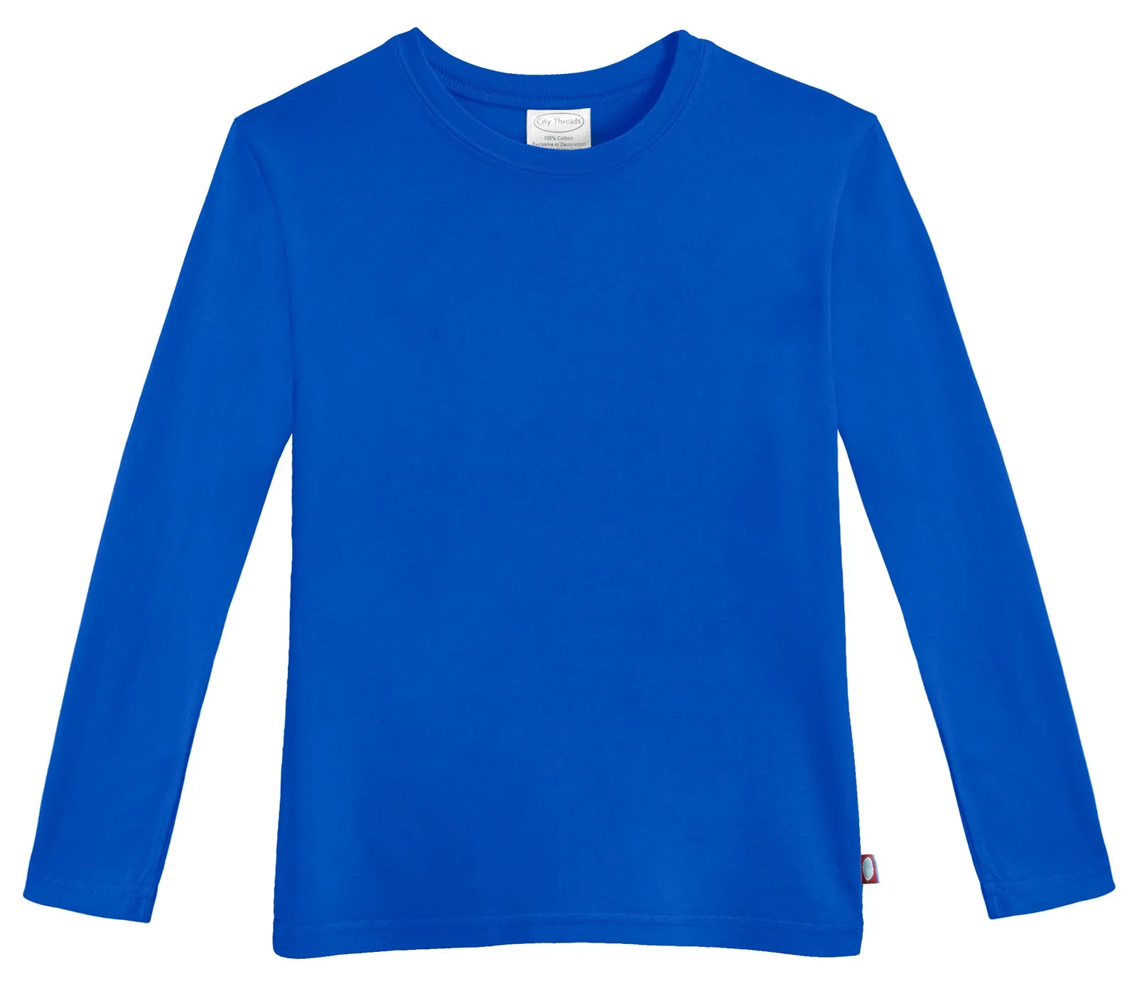 Boys Soft Cotton Jersey Long Sleeve Tee | Crayon Blue