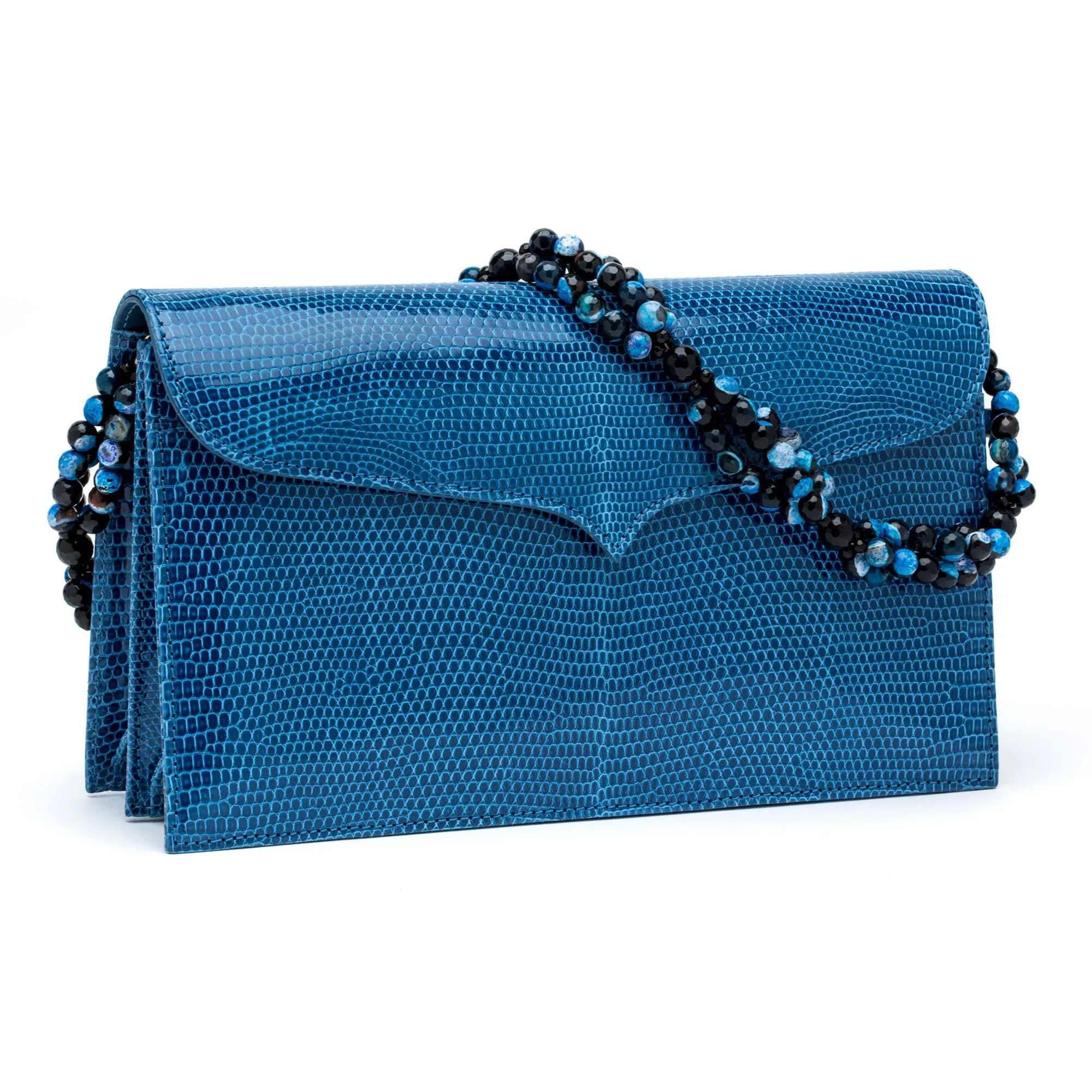 Capri Clutch in Blue Jeans