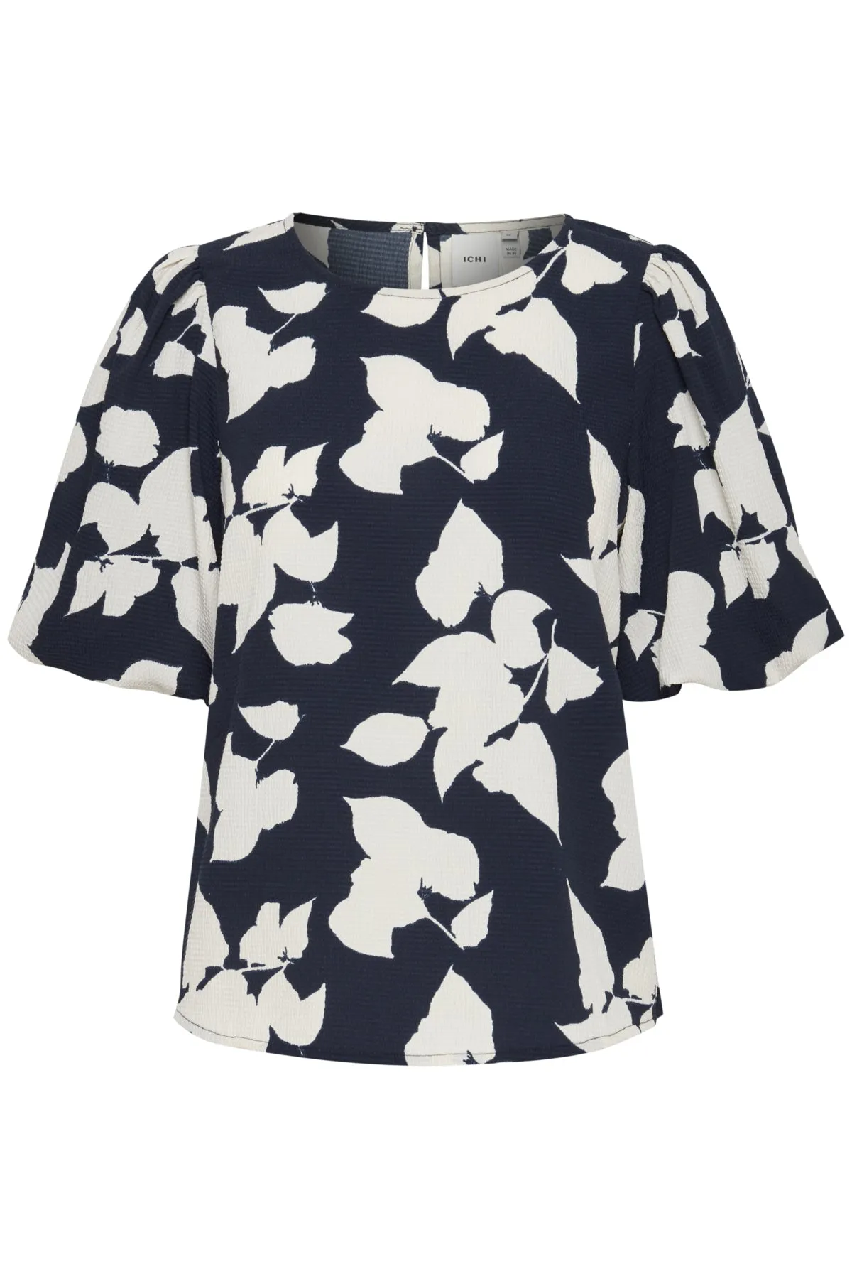 Cavola Balloon Sleeve Top (Navy)