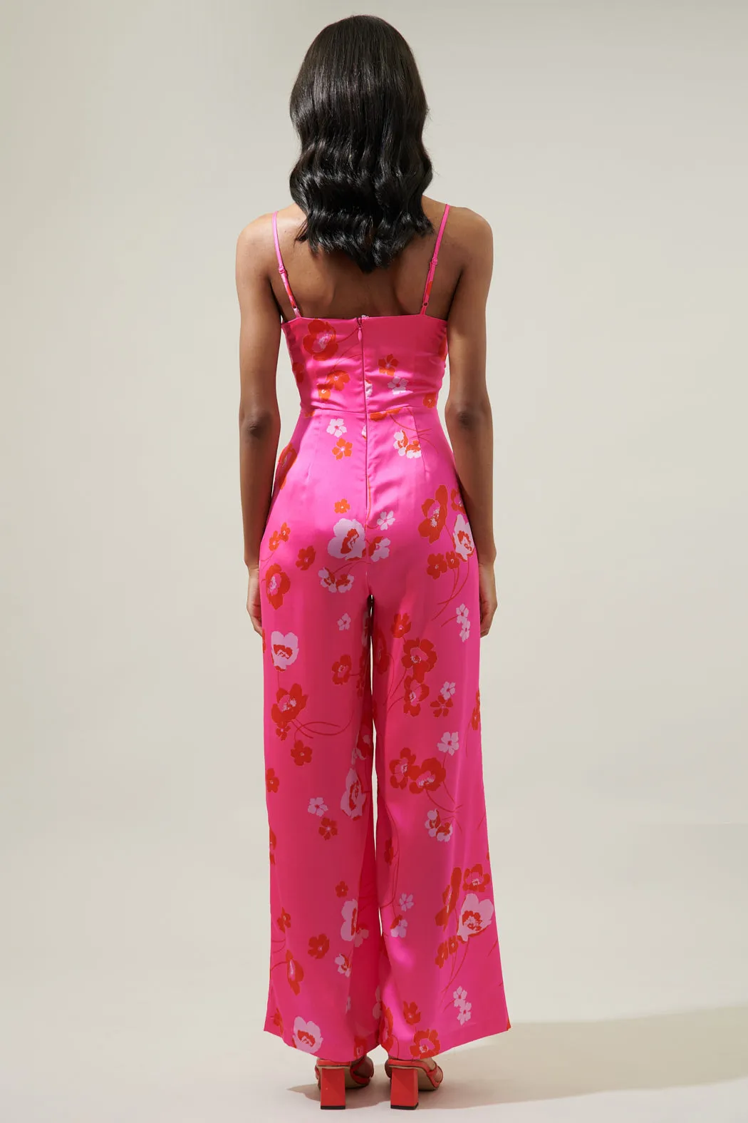 Cherry Blossom Raleigh Cut Out Straight Leg Jumpsuit