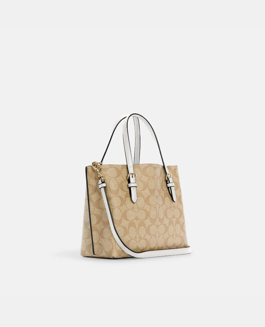 Coach Mollie Tote 25 In Signature Light Khaki Chalk (Pre-Order)