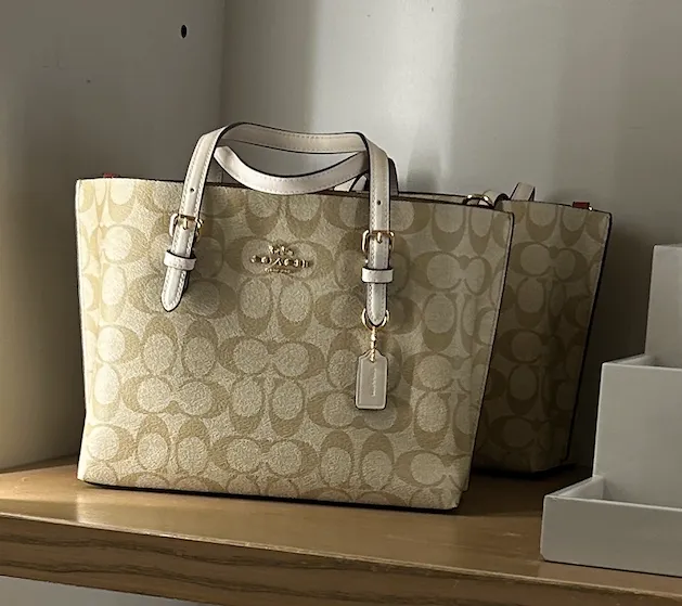 Coach Mollie Tote 25 In Signature Light Khaki Chalk (Pre-Order)