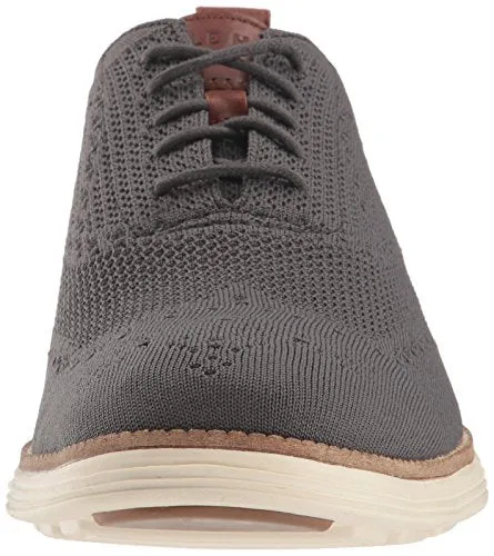 Cole Haan Men's Original Grand Knit Wing TIP II Sneaker, MAGNET/IVORY, 8 M US