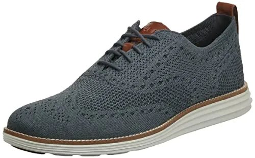 Cole Haan Men's Original Grand Knit Wing TIP II Sneaker, MAGNET/IVORY, 8 M US