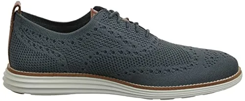 Cole Haan Men's Original Grand Knit Wing TIP II Sneaker, MAGNET/IVORY, 8 M US