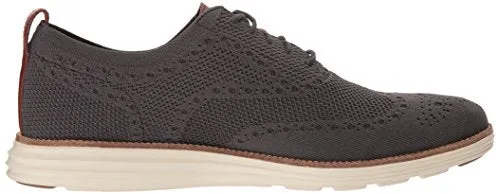 Cole Haan Men's Original Grand Knit Wing TIP II Sneaker, MAGNET/IVORY, 8 M US