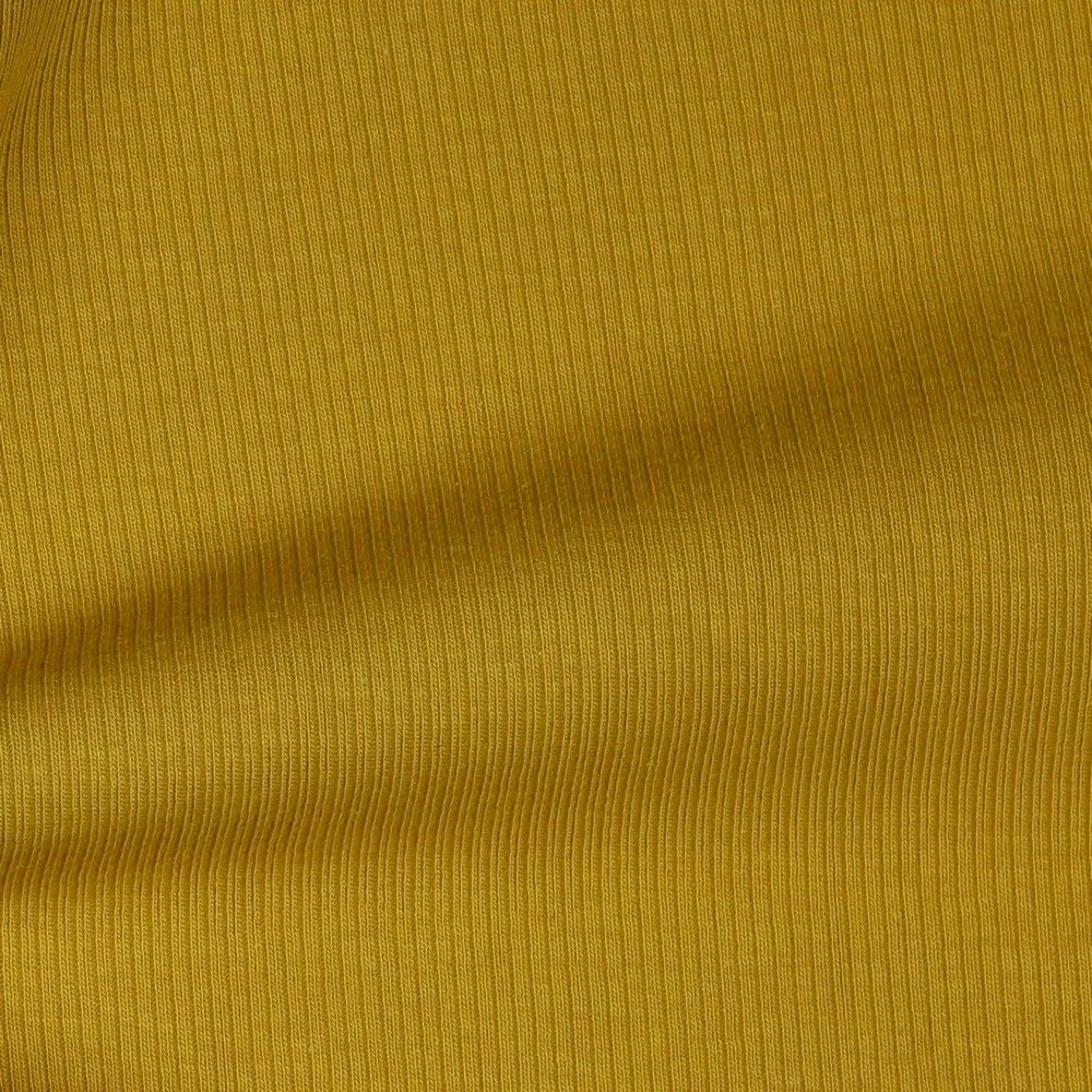 Cosy Cotton Ribbed Jersey - Ochre