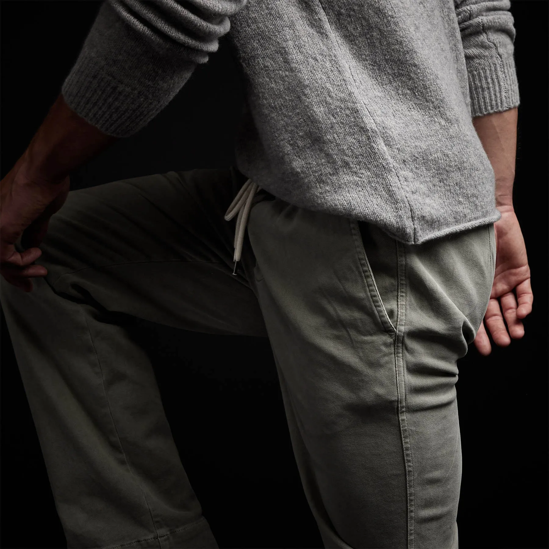 Cotton Twill Work Trouser - Concrete Pigment