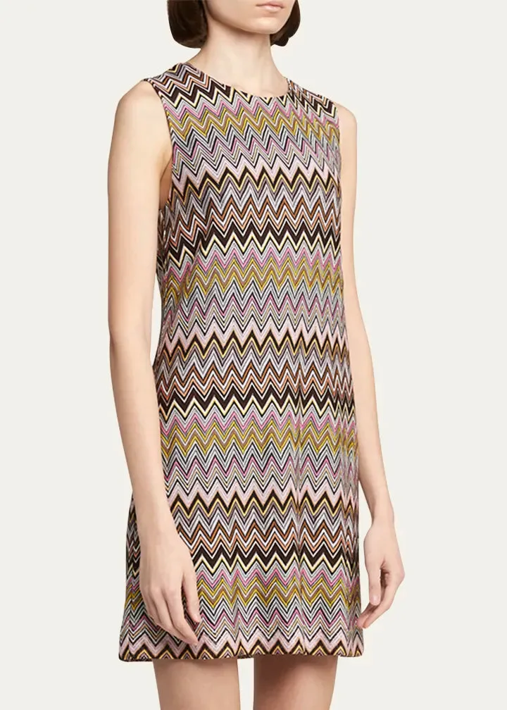 DS24WG0WBR00YE  Sleeveless zig-zag dress