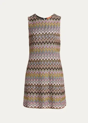 DS24WG0WBR00YE  Sleeveless zig-zag dress