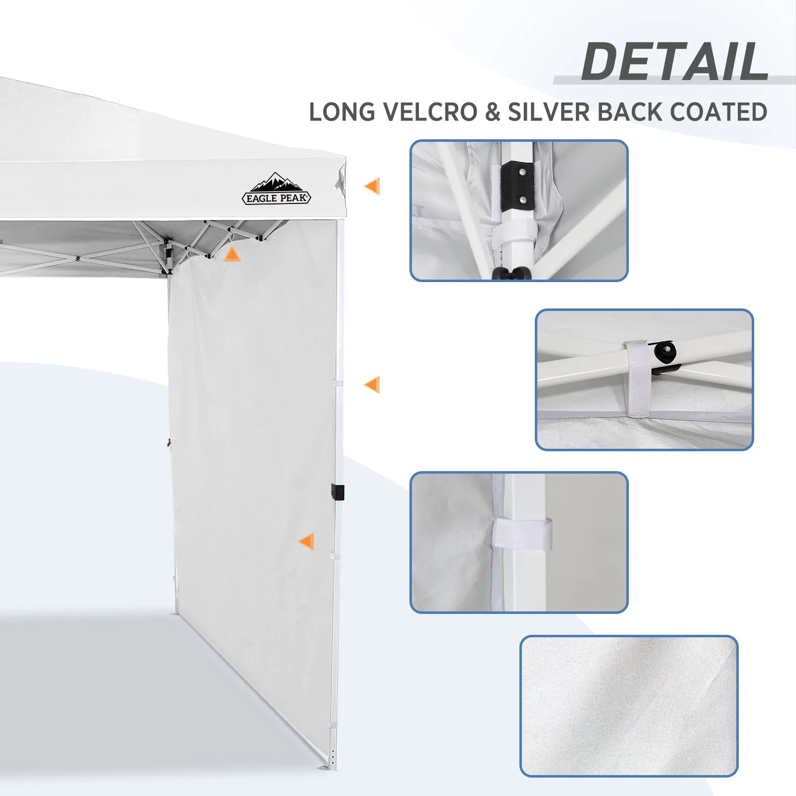 EAGLE PEAK Canopy SunWall for E100 10x10 Straight Leg Pop Up Canopy, 1 Sidewall