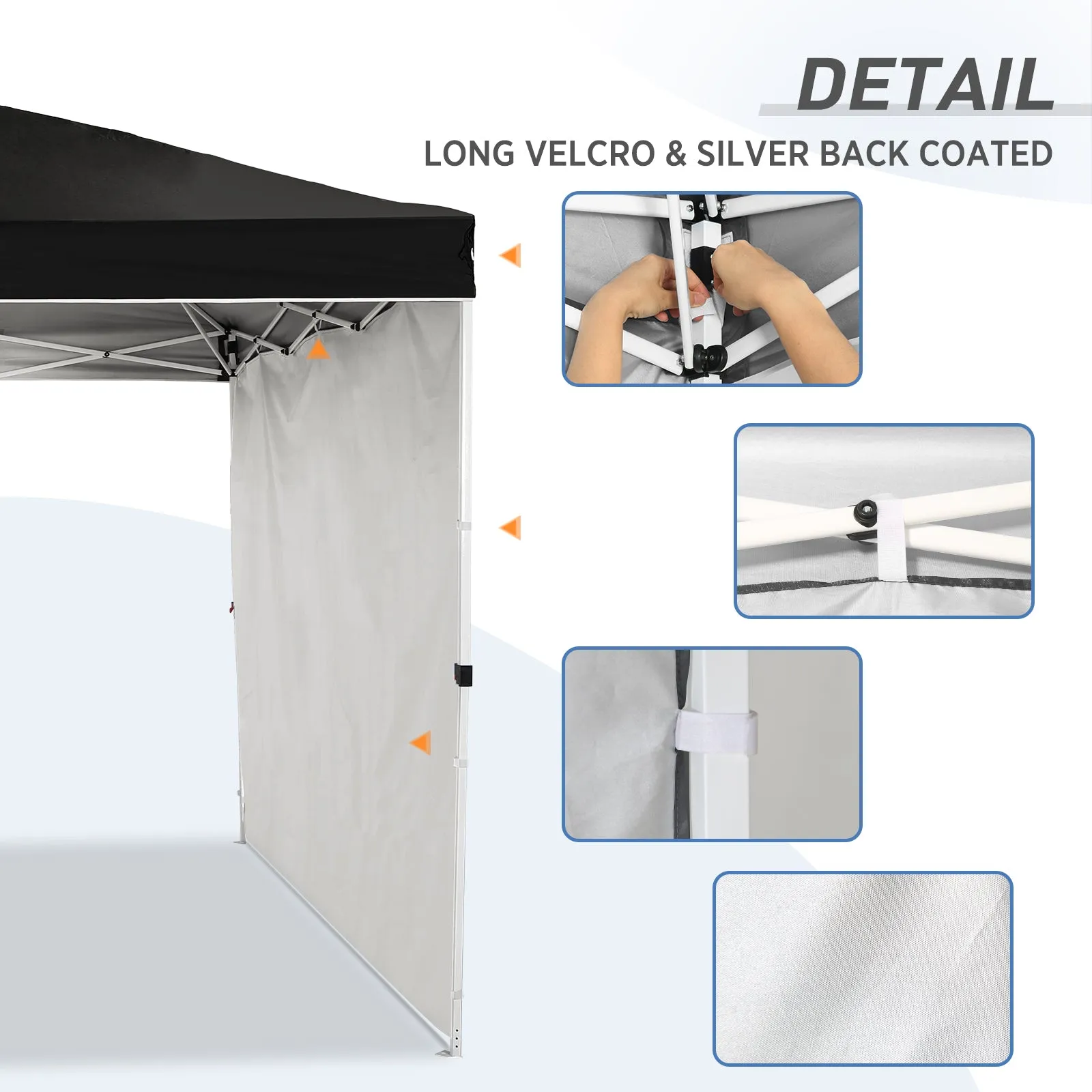 EAGLE PEAK Canopy SunWall for E100 10x10 Straight Leg Pop Up Canopy, 1 Sidewall