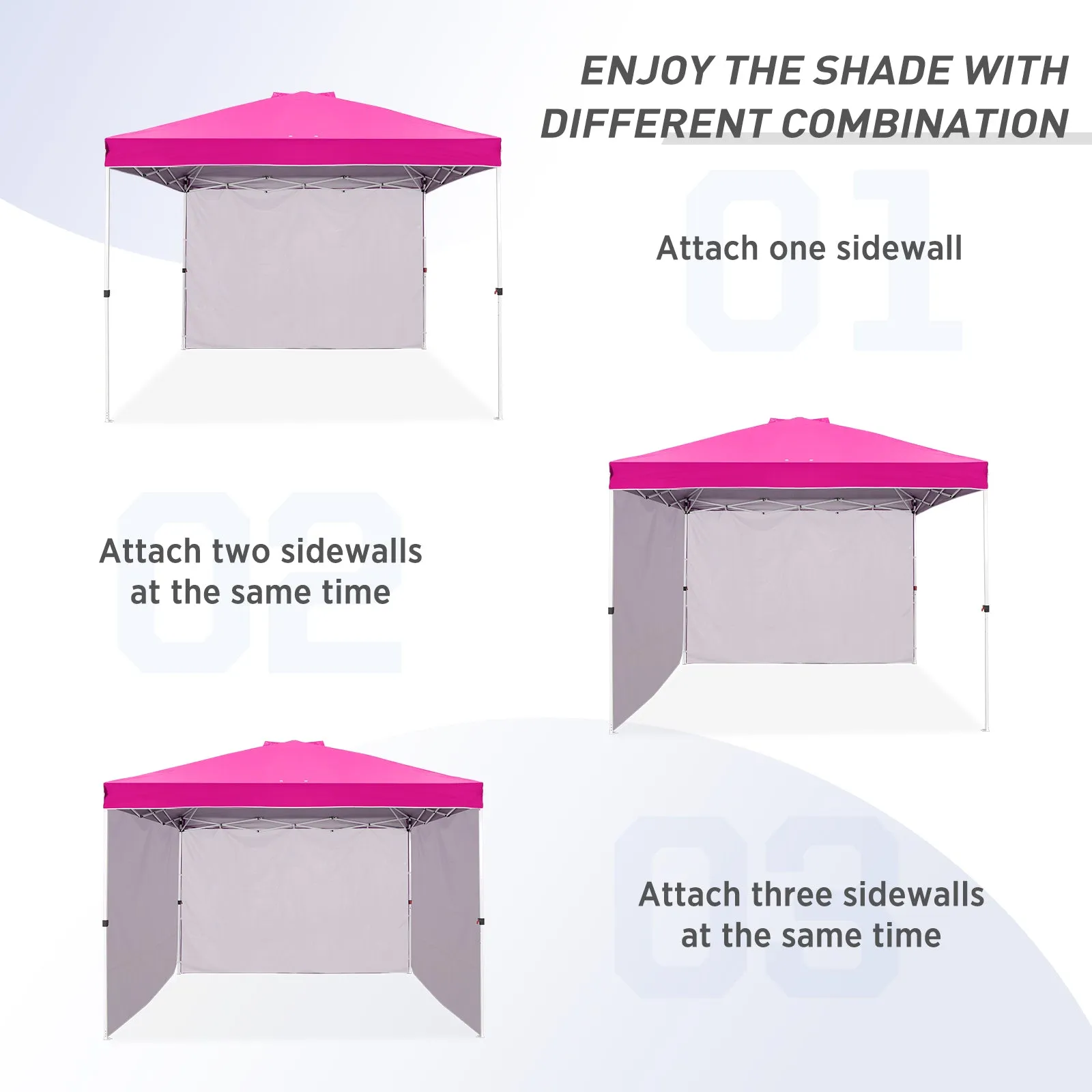 EAGLE PEAK Canopy SunWall for E100 10x10 Straight Leg Pop Up Canopy, 1 Sidewall