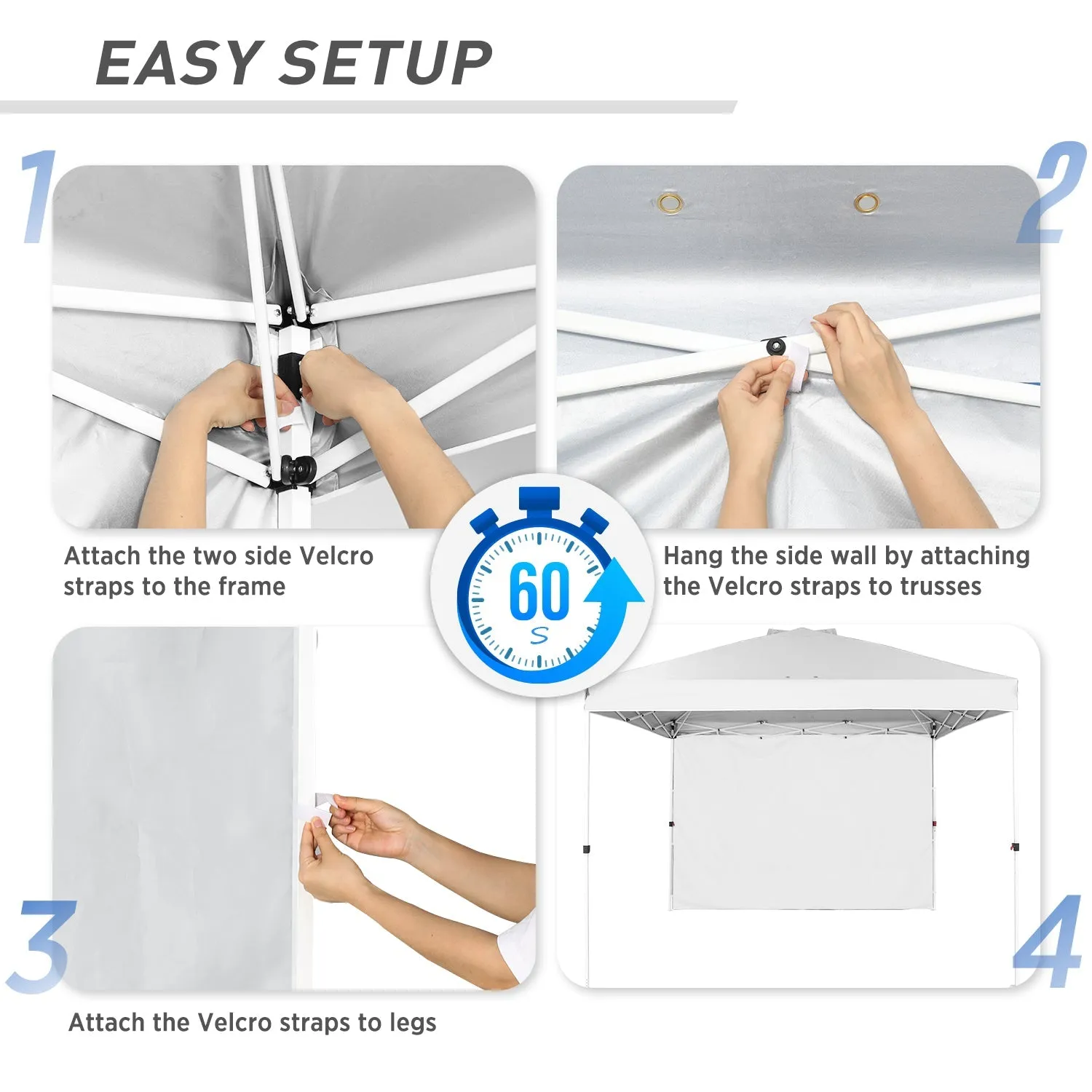 EAGLE PEAK Canopy SunWall for E100 10x10 Straight Leg Pop Up Canopy, 1 Sidewall