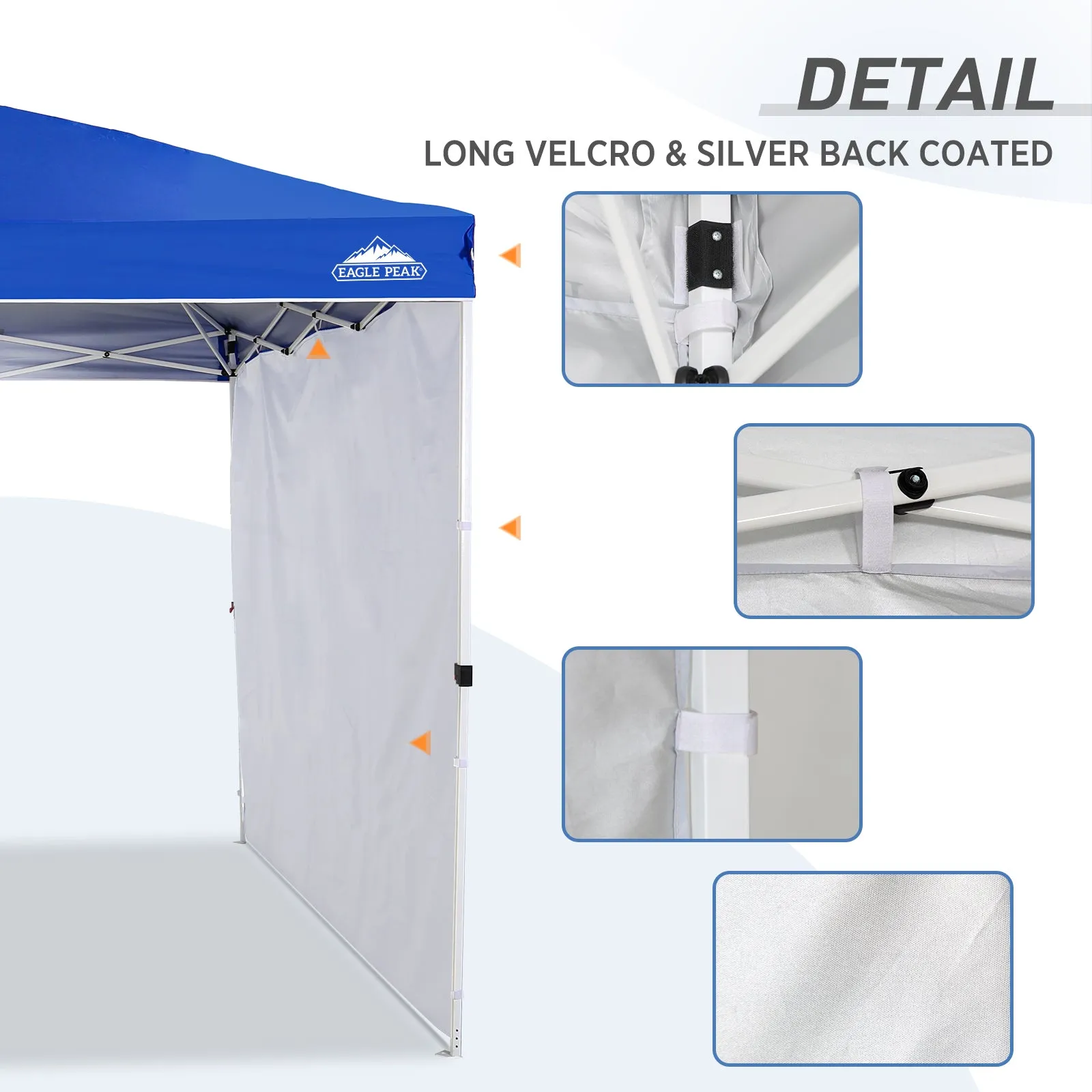 EAGLE PEAK Canopy SunWall for E100 10x10 Straight Leg Pop Up Canopy, 1 Sidewall