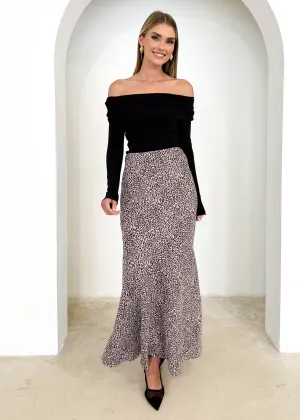 Eddie Maxi Skirt - Leopard