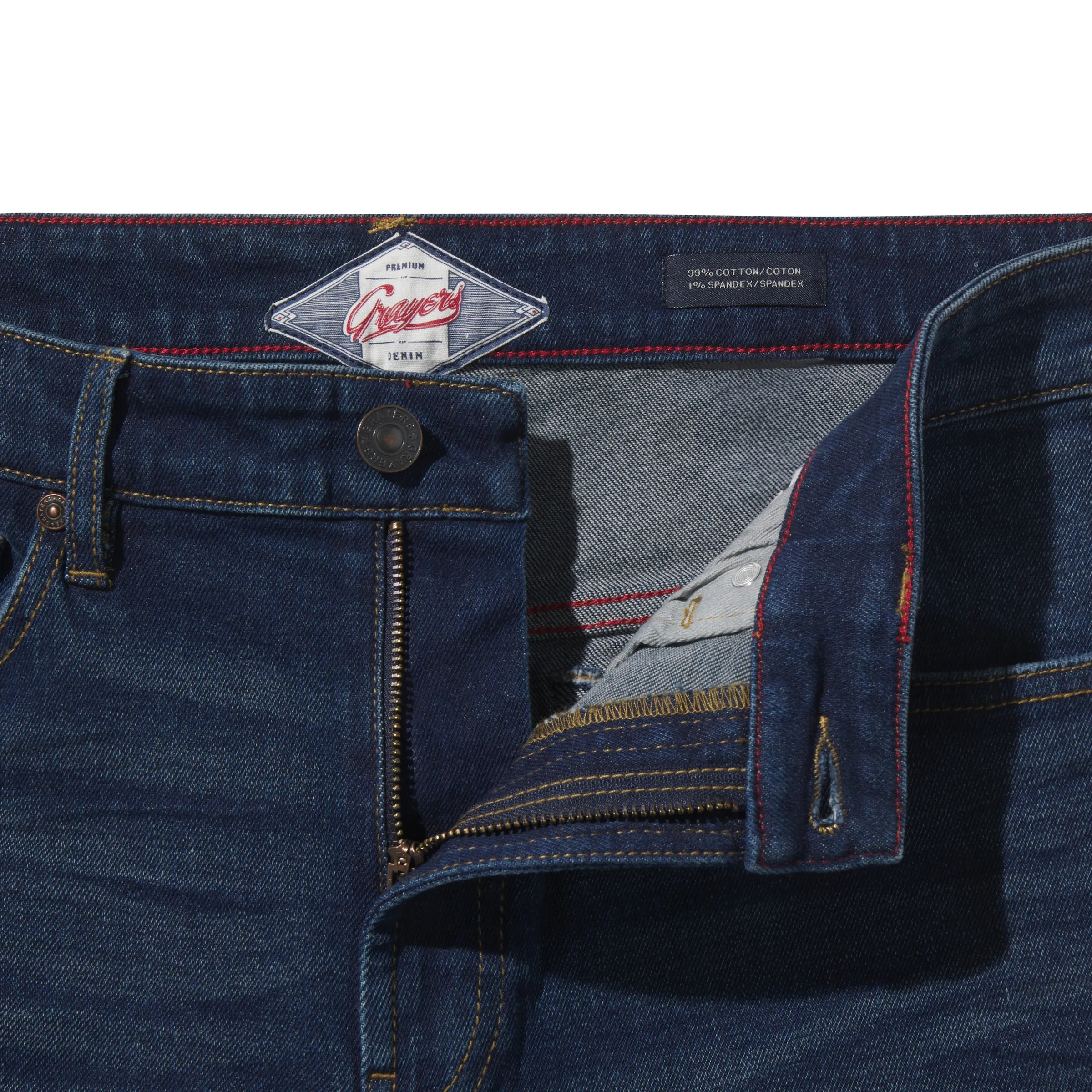 Edward Stretch Straight Fit Denim - Blue Wash