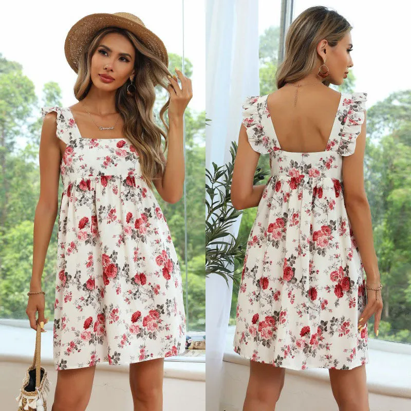 Elizabeth Floral Tiered Babydoll Dress