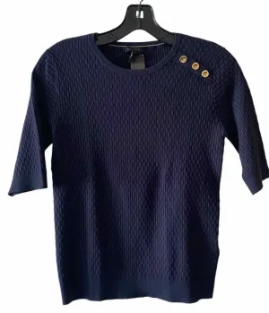 Escada Navy and Gold Size S Shirt