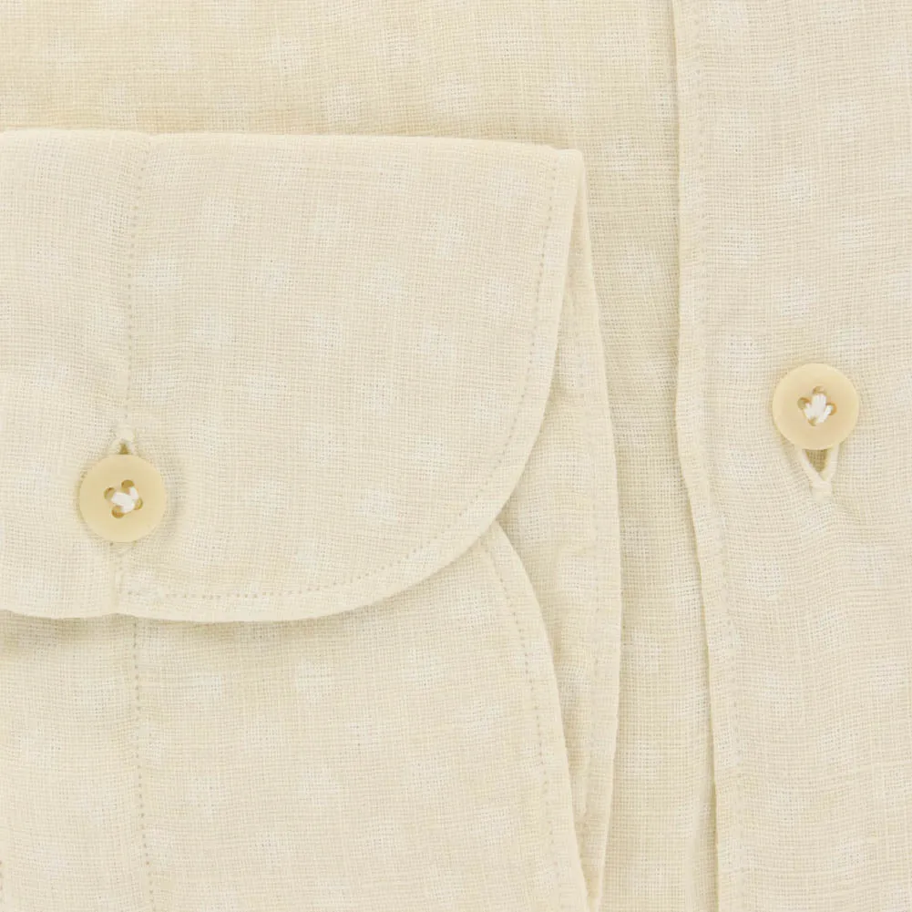 Finamore Napoli Beige Shirt - Extra Slim - L US / L EU