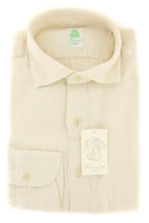 Finamore Napoli Beige Shirt - Extra Slim - L US / L EU