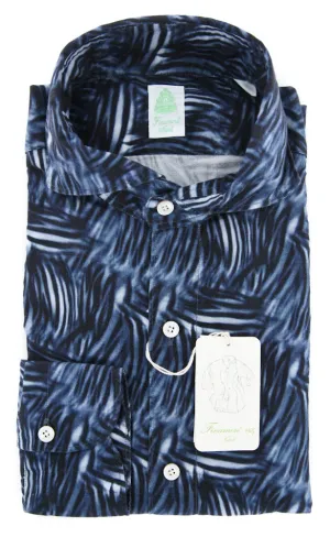 Finamore Napoli Blue Shirt - Extra Slim - 15.75 US / 40 EU