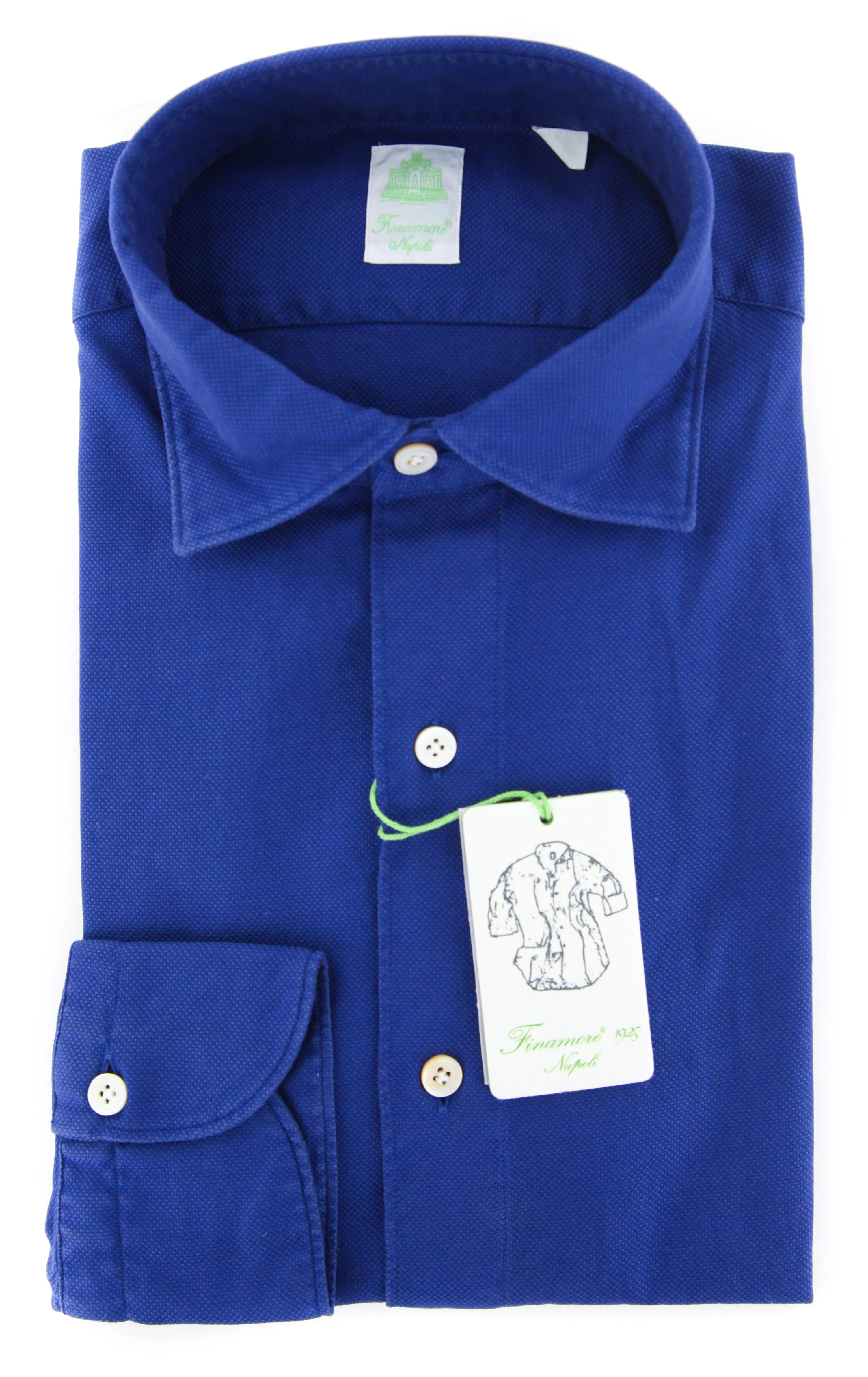 Finamore Napoli Blue Shirt - Extra Slim