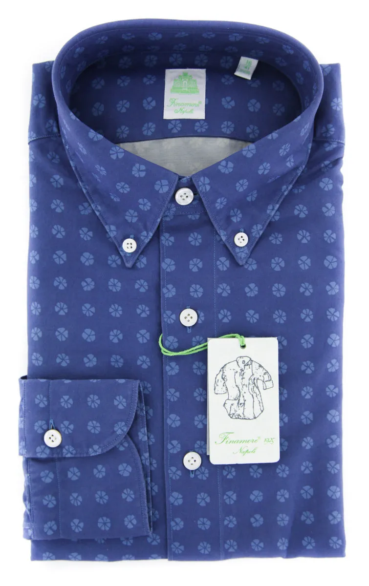 Finamore Napoli Blue Shirt - Extra Slim