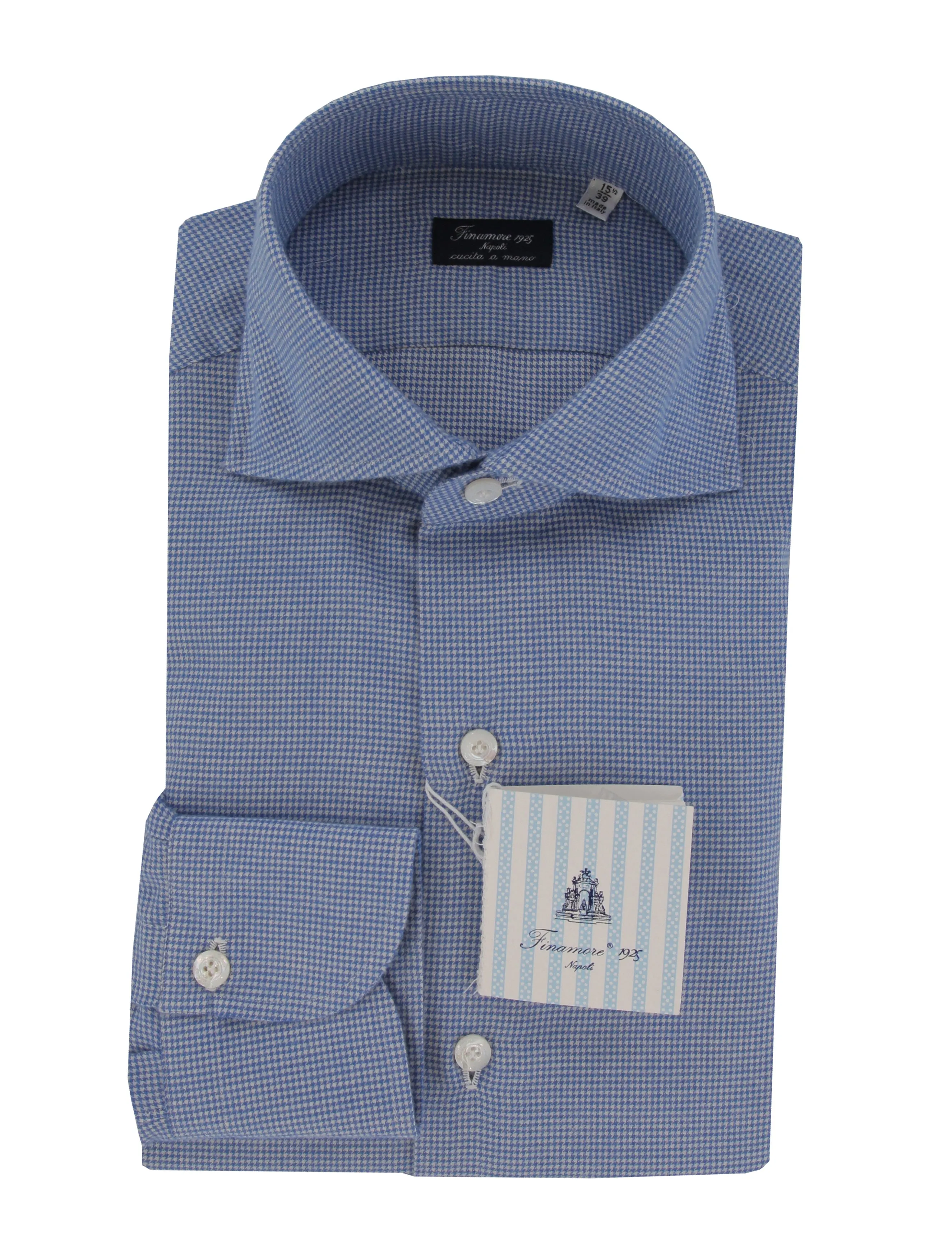 Finamore Napoli Blue Shirt - Slim